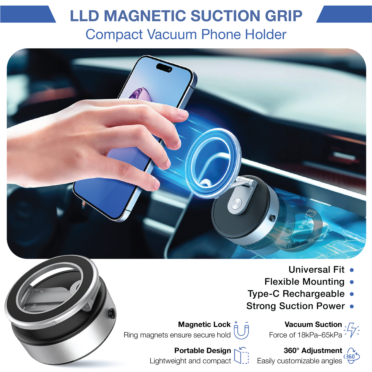 LLD™ SecureGrip Pro Magnetic Holder New 2024 LLD03