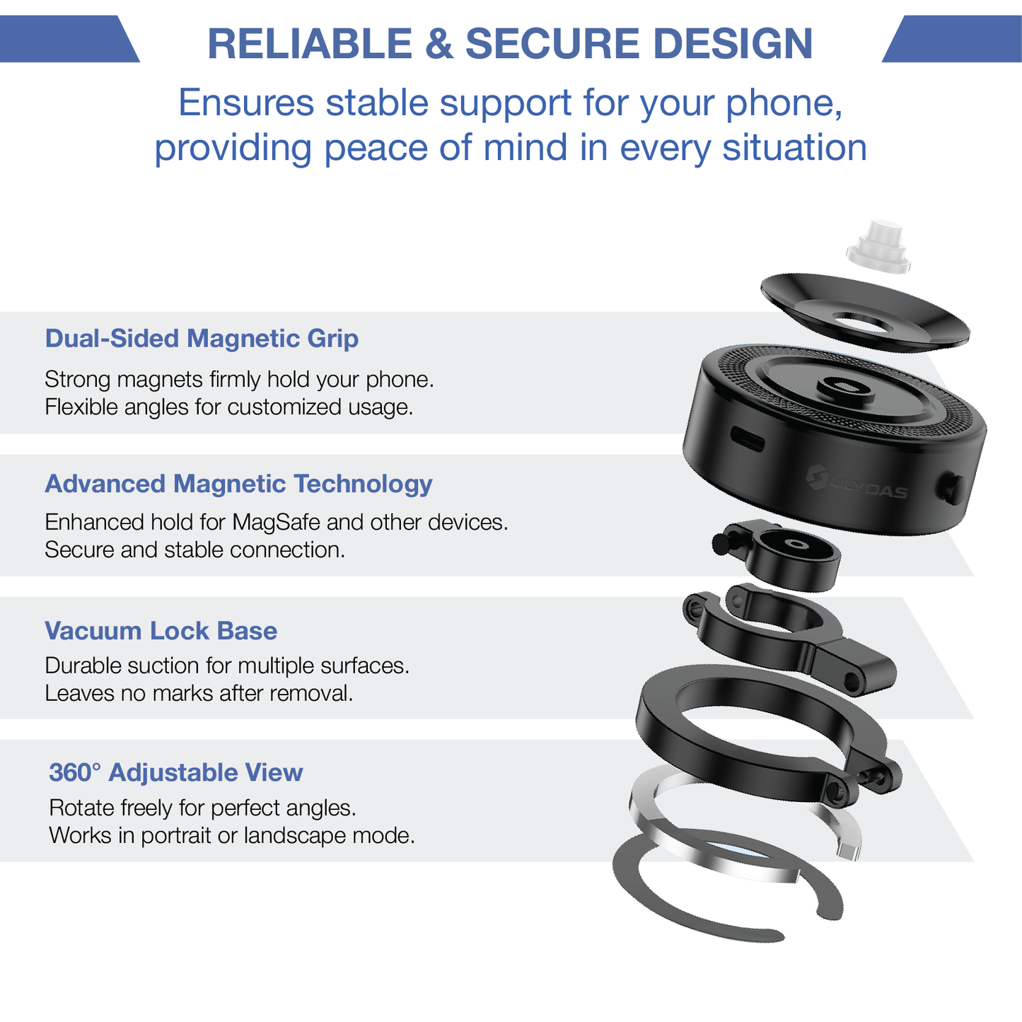 LLD™ SecureGrip Pro Magnetic Holder New 2024 LLD04